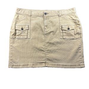 Old Navy Vintage Khaki Corduroy Cargo Skirt Flap Pockets Preppy Size 20 H253